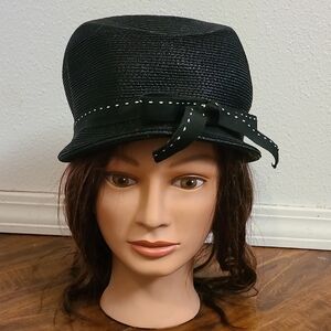 Elegant Black Vintage Women's Hat with Bow